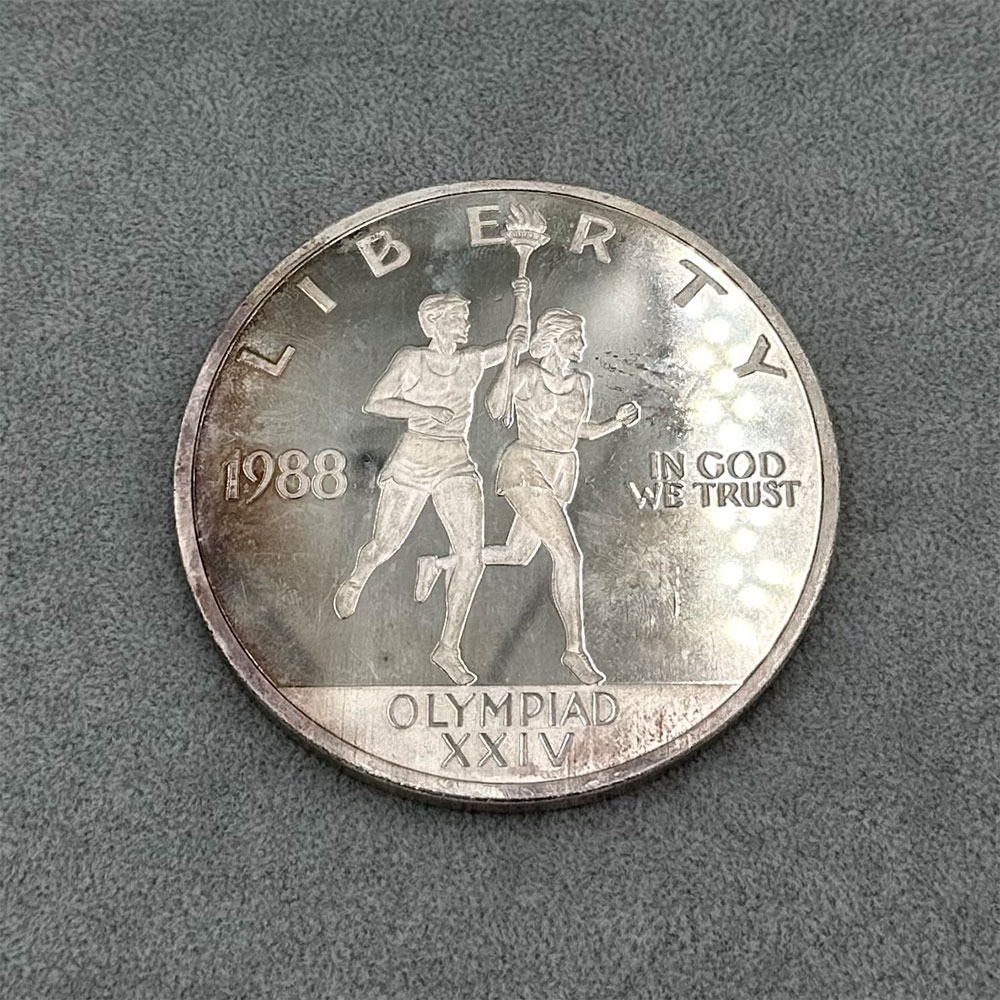 Серебряная олимпийская монета 1988 года US